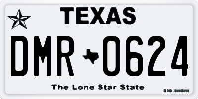 TX license plate DMR0624