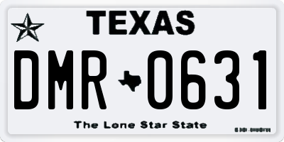 TX license plate DMR0631