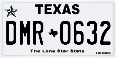 TX license plate DMR0632
