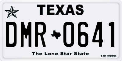 TX license plate DMR0641