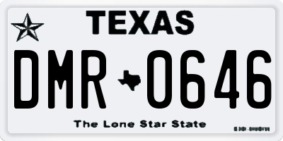 TX license plate DMR0646