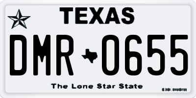 TX license plate DMR0655