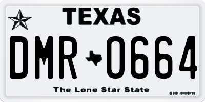 TX license plate DMR0664