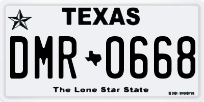 TX license plate DMR0668