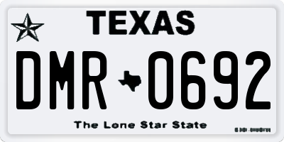 TX license plate DMR0692