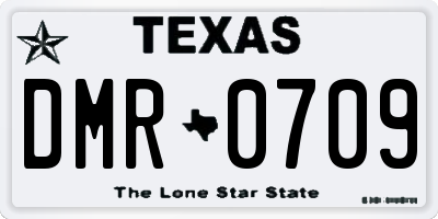 TX license plate DMR0709