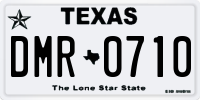 TX license plate DMR0710