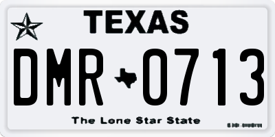 TX license plate DMR0713