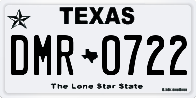 TX license plate DMR0722