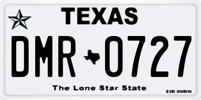 TX license plate DMR0727