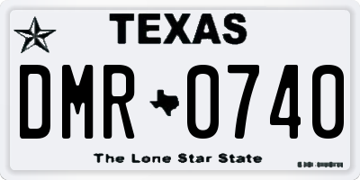 TX license plate DMR0740