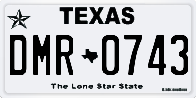 TX license plate DMR0743