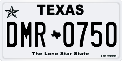 TX license plate DMR0750