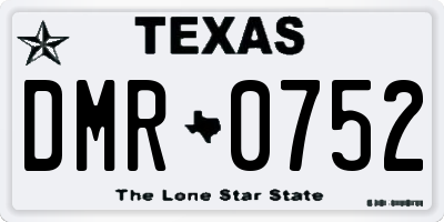 TX license plate DMR0752