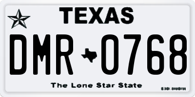 TX license plate DMR0768