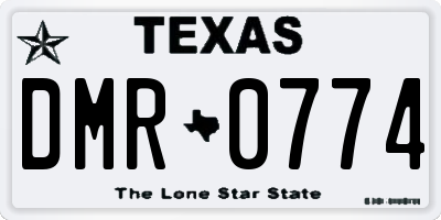 TX license plate DMR0774