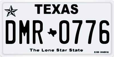 TX license plate DMR0776