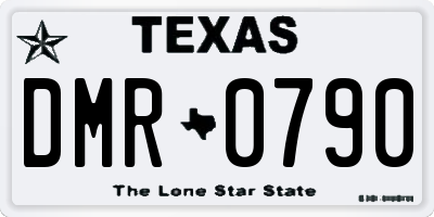 TX license plate DMR0790