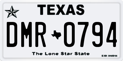 TX license plate DMR0794