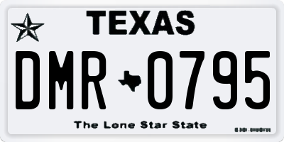 TX license plate DMR0795