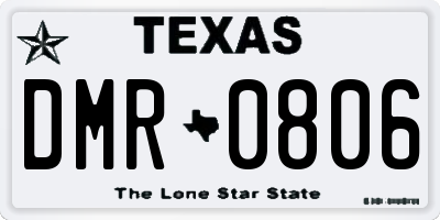 TX license plate DMR0806