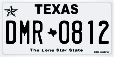 TX license plate DMR0812