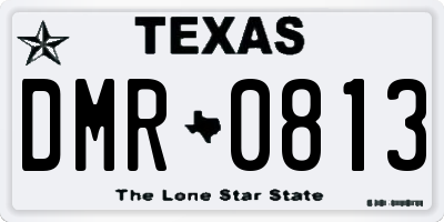 TX license plate DMR0813