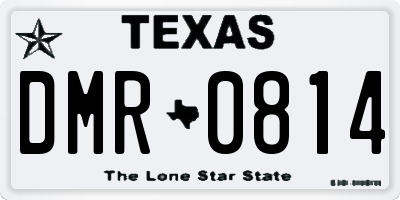 TX license plate DMR0814