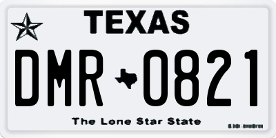 TX license plate DMR0821