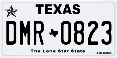 TX license plate DMR0823