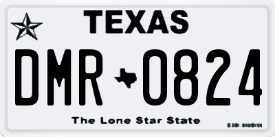 TX license plate DMR0824