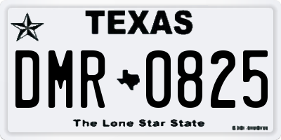 TX license plate DMR0825