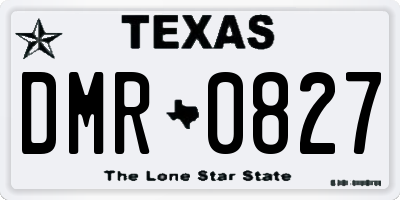 TX license plate DMR0827