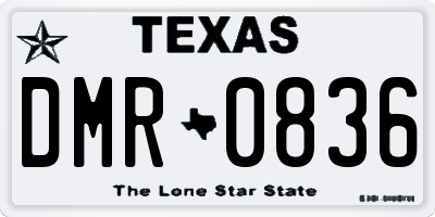 TX license plate DMR0836
