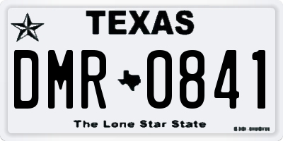 TX license plate DMR0841