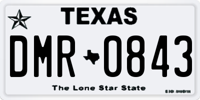 TX license plate DMR0843