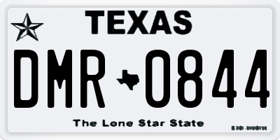 TX license plate DMR0844