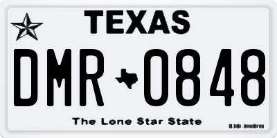 TX license plate DMR0848