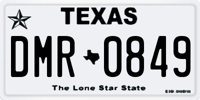 TX license plate DMR0849