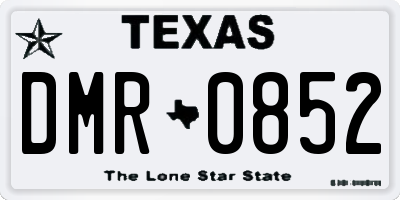 TX license plate DMR0852