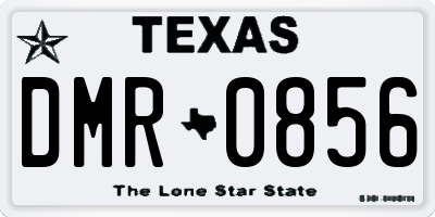TX license plate DMR0856