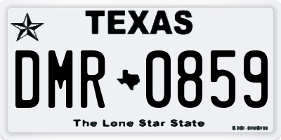 TX license plate DMR0859