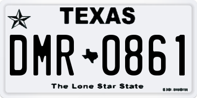 TX license plate DMR0861