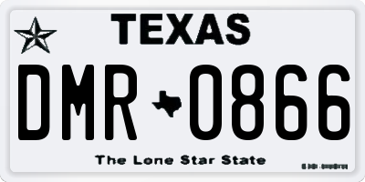 TX license plate DMR0866