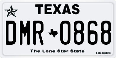 TX license plate DMR0868