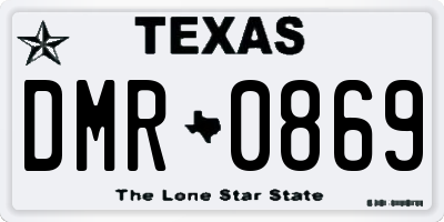 TX license plate DMR0869