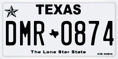 TX license plate DMR0874