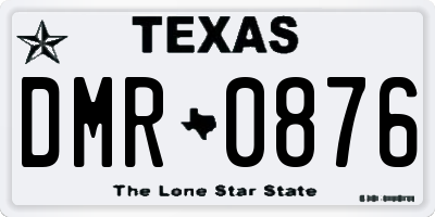 TX license plate DMR0876