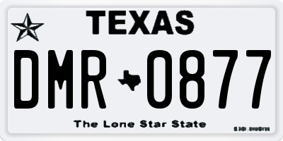 TX license plate DMR0877