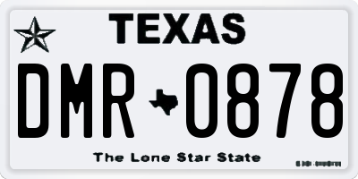TX license plate DMR0878